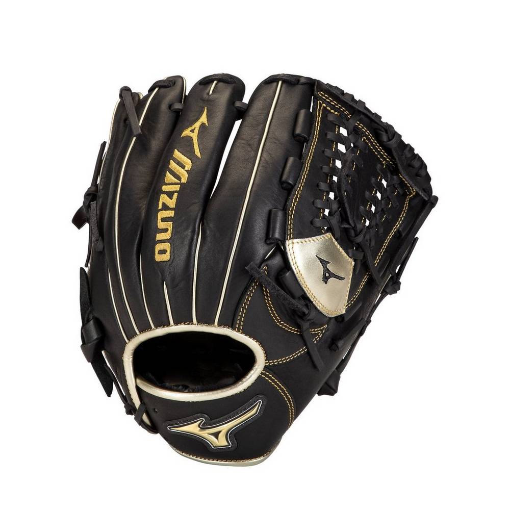 Guantes De Beisbol Mizuno MVP Prime SE Infield 11.75" Hombre Negras/Doradas Outlet RJWT-29546